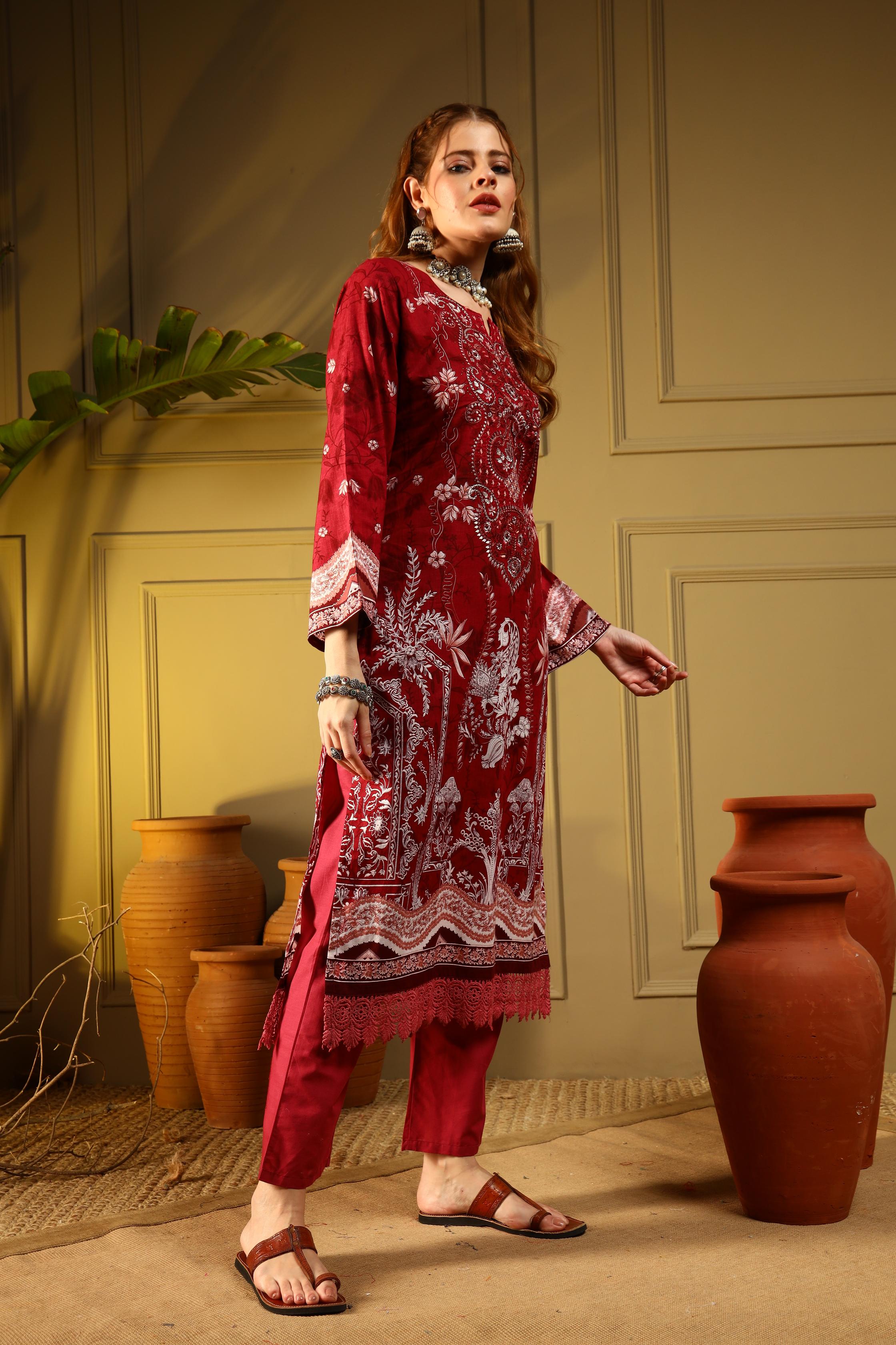 Royal Radiance Red Kurta Set