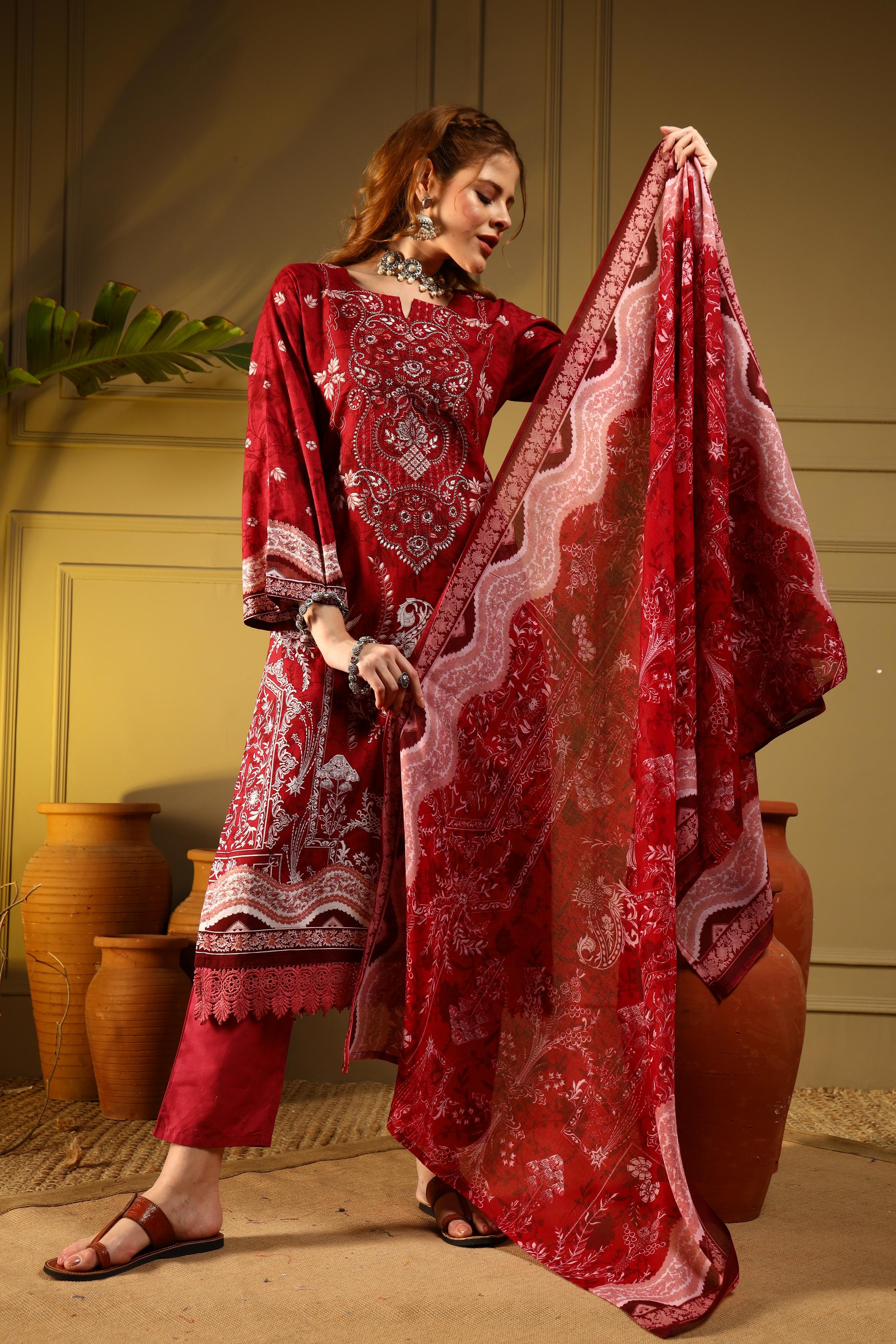 Royal Radiance Red Kurta Set
