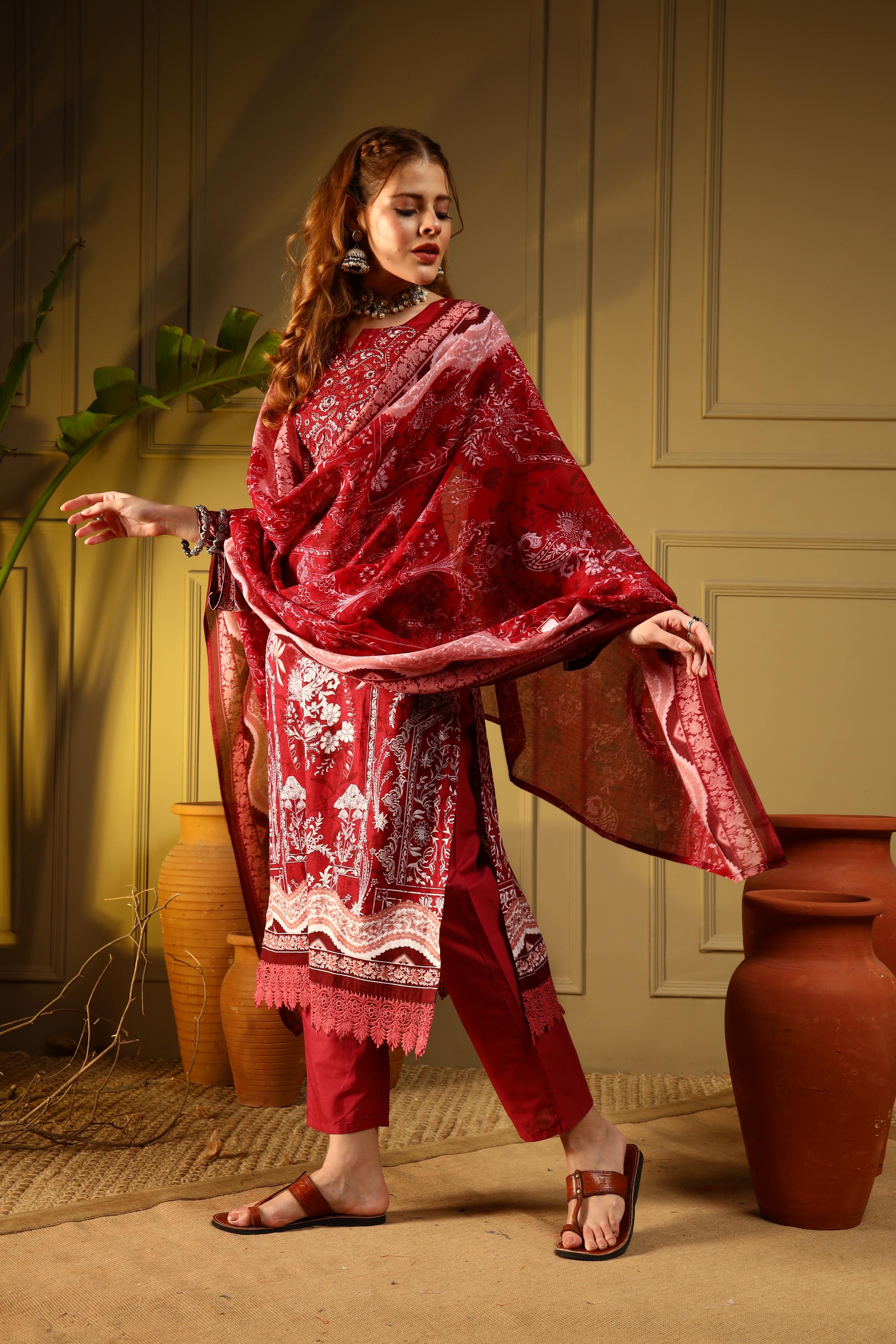 Royal Radiance Red Kurta Set