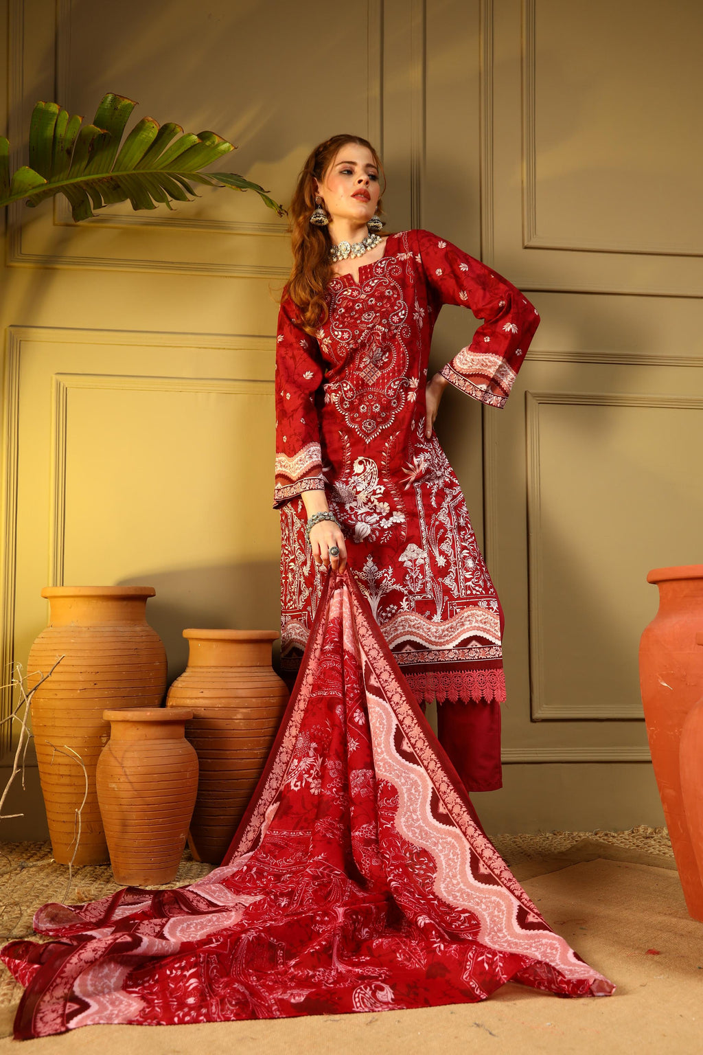 Royal Radiance Red Kurta Set