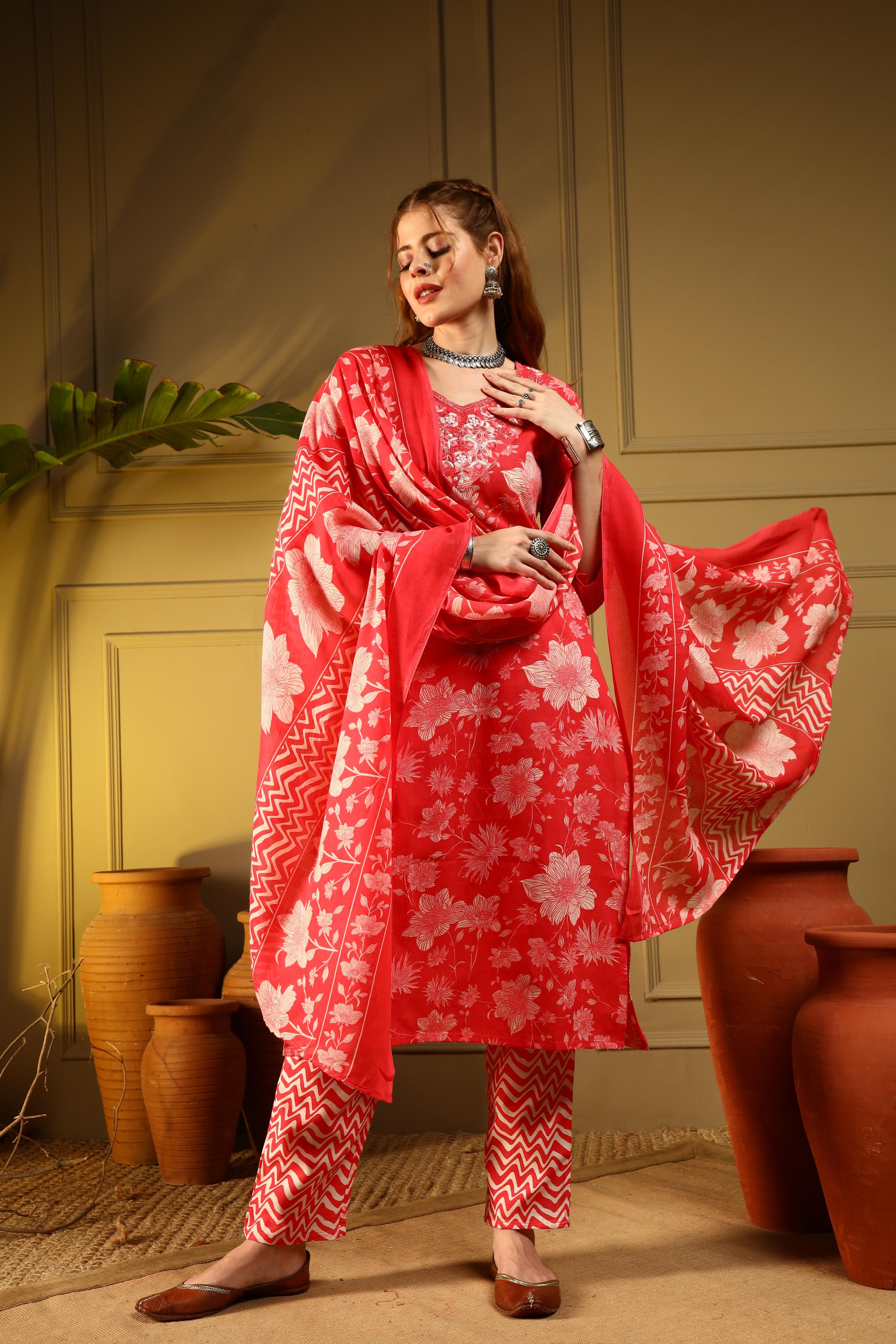 Peach Blossom Kurta Set