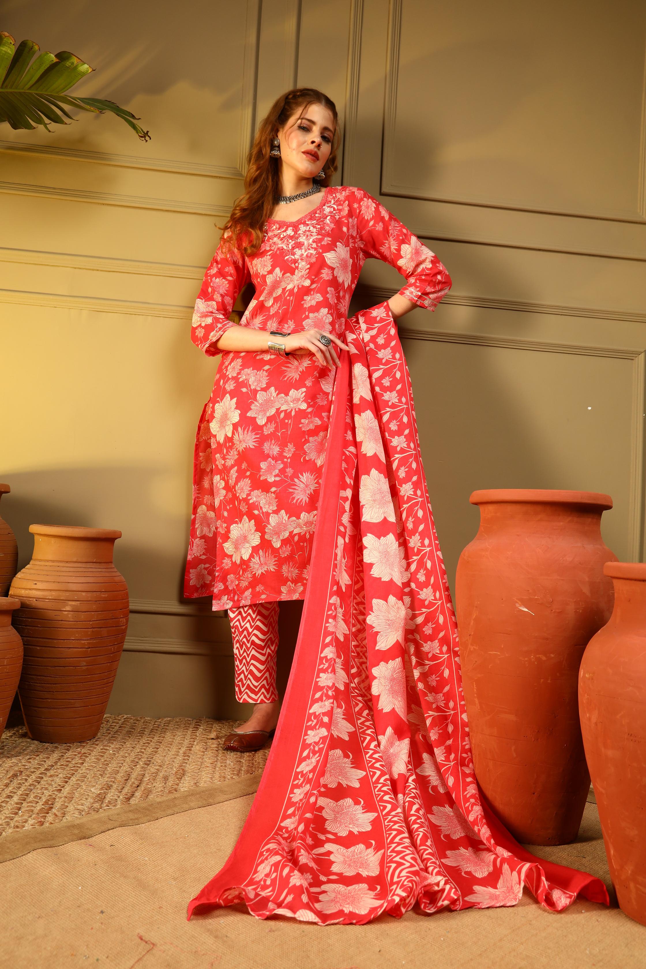 Peach Blossom Kurta Set