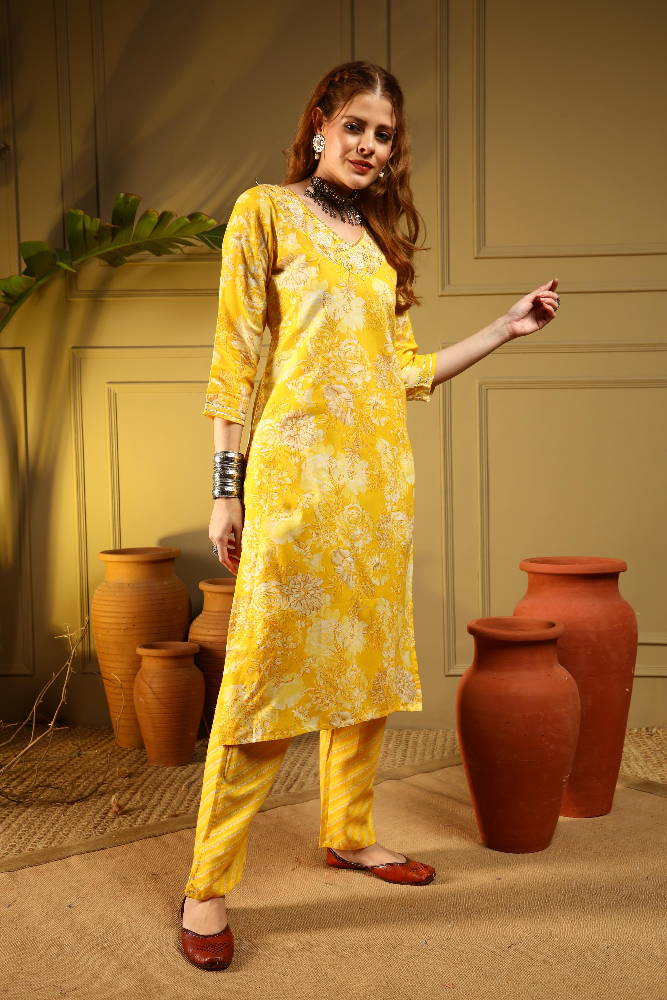 Sunlit Bloom Yellow Kurta