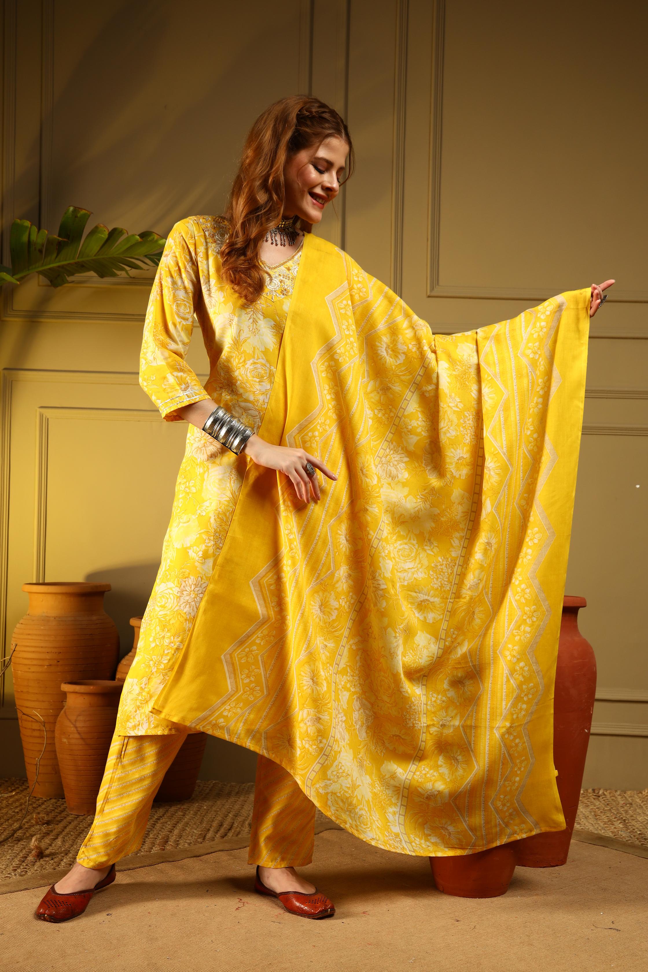 Sunlit Bloom Yellow Kurta