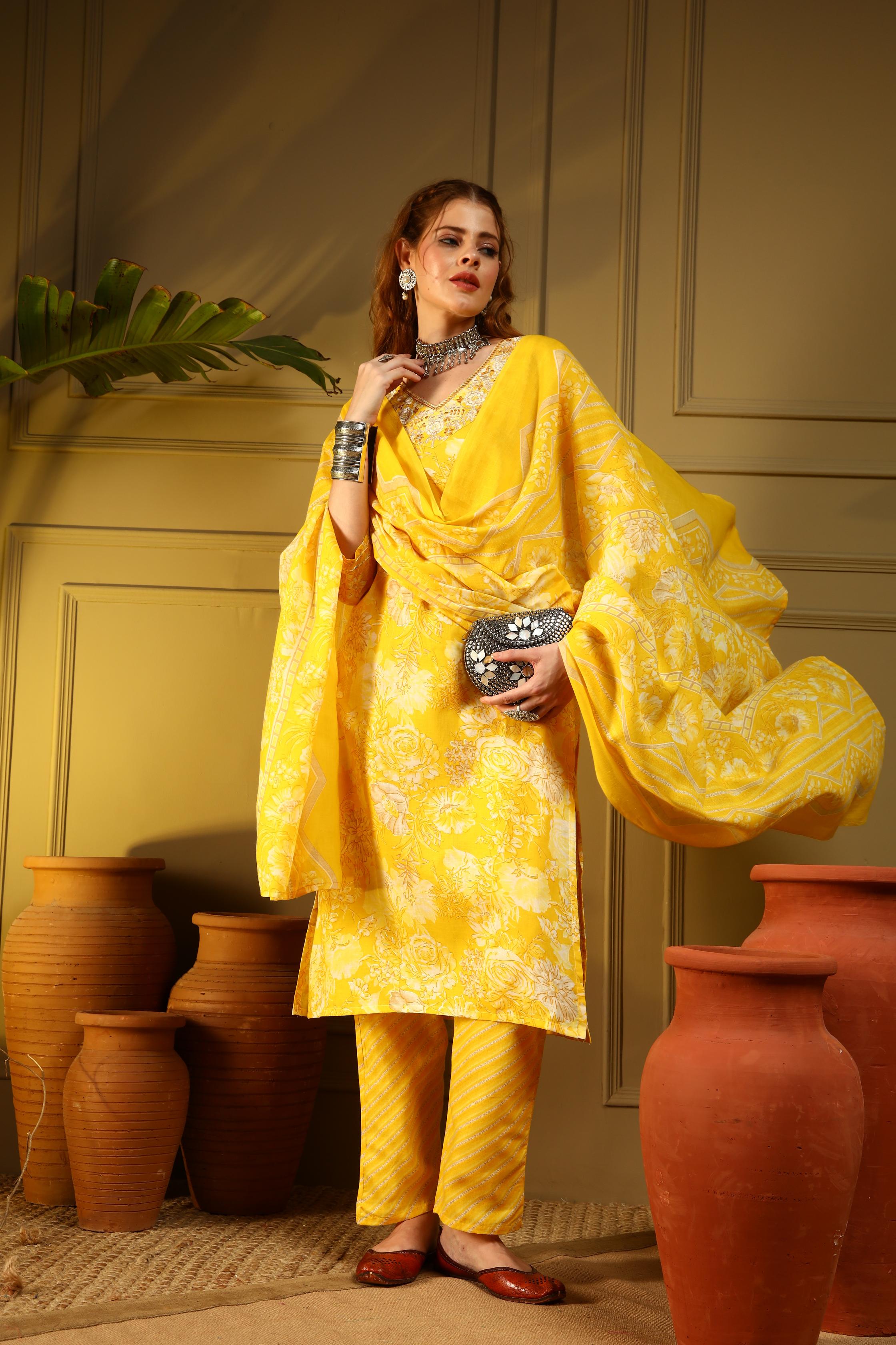 Sunlit Bloom Yellow Kurta
